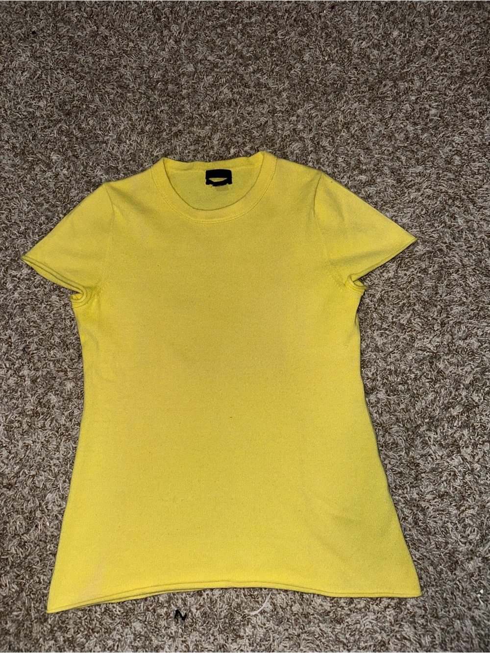 Yellow Crewneck Women's Top - J Crew Cashmere